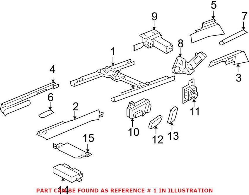 Audi Seat Track - Driver Side 8K0881183A